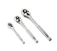 3Pcs 3/8 1/4 1/2inch Drive Ratcheting Handle Wrench Quick Releases Reversible Socket Socket Adapter Extension Professional Ratchet Set