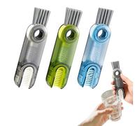 3Pcs 3 in 1 Multifunctional Cleaning Brush Mutipurpose 3 in 1 Cup Lid Gap Cleaning Brush Set Silicone Bottle Cleaner Brush Tiny Cup Holder Cleaner Detail Crevice Brushes