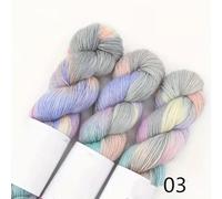 3PCS 300g Set Gradient Hand-Dyed Wool Blend Yarn for DIY Knitting Scarves Sweaters 270Meter/Roll Rainbow Magic Ball Yarn