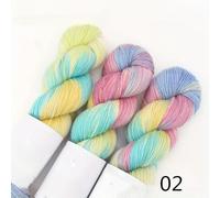 3PCS 300g Set Gradient Hand-Dyed Wool Blend Yarn for DIY Knitting Scarves Sweaters 270Meter/Roll Rainbow Magic Ball Yarn