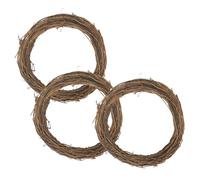 3PCS 30cm Natural Grapevine Wreath - Round Garland Rattan Branch Garland, Christmas Garland Halloween Rattan Garland DIY Crafts Garden Home Party