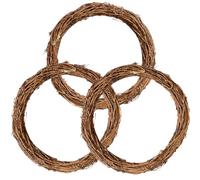 3PCS 30cm Rattan Wreaths, Natural Wicker Vine Rings for DIY Crafts, Home Decor, Wedding & Holiday Decoration, Floral Arrangements, Rustic Hanging Decor