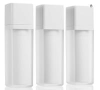 3PCS 30ml/1oz Clear Frosted Airless Vacuum Lotion Pump Bottles Empty Square Travel Sample Packing Cosmetic Makeup Pump Dispenser Container for Lotion