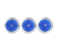 3Pcs 32mm Round Bubble Level,Acrylic for spirit Level 3Pcs 32mm | 3pcs Bubble Level,32mm Acrylic for spirit Level,Blue Liquid,Precision Measuring Tool for Furniture,Camera