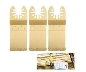 3PCS 35mm Carbide End Cut Multi Tool Blades for Bricks Plaster and Grout Removal Cutter Saw Set Compatible with Dewalt Wolf Stanley Worx Fein Multimaster Bosch Makita Etc Oscillating Multitool (Three)