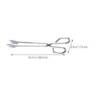 3pcs 36cm Stainless Steel Barbecue Food Tongs, Kitchen Cooking Clamp | Anti-slip Handling, Smooth Surface, for Vegetables, Cakes, Picnic Serving and Grill Cooking by Home Cooks