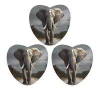 3PCS 3D Elephant Car Air Freshener Hanging Scented Cards Cute Black Car Fresheners Long Lasting New Cars Scents for Women Men Natural Air Freshener with Lanyard Automotive Freshies