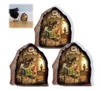 3PCS 3D Mouse Hole Realistics Wall Sticker,Mouse Hole Wa-ll Art Sti-ckers,Mou-se in A Ho-le Wal-l Decal Fun Art,Stitch W-All Stic-KERS,Wall A-rt Stickers,Funny Car Sti-ckers,Stickers,Funky W-All A-rt