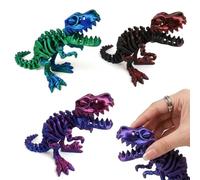 3Pcs 3D Printed Dinosaur, 3d Printed Animals, Multi Scene Placement Ornament Delicate Craft Artwork, Suitable for Home Desktop Study Shelf Living Room Display Collector and Decoration Enthusiast