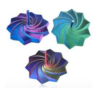 3Pcs 3D Printed Fidget Toy, Sensory Fidget Star, 3D Printed Expanding Sensory Fidget Toy with Handle, Fractal Design Stress Relief Focus Enhancement Tool for Office Desk and Classroom Use