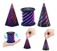 3pcs 3D Printed Spiral Cone Fidget Toy, Impossible Cone Stress Relief Toys, Pyramid Passthrough Sculpture, Stress Relief Toys for Kids Adults Anxiety ADHD