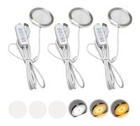 3PCS 3D Printer LED Lamp Kit, Three Colors Compatible with Bambu lab A1/A1mini/P1S/P1P/X1C, LED Lamp Kit for Bambu Lab 3D Printed DIY Hardware Model Spare Parts 5V USB Powered, 3000K Warm Light