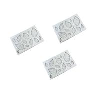 3Pcs 3D Small Leaf Molds Silicone for Sugar Paste, Chocolate, Fondant, Butter, Resin, Polymer Clay, Wax, Soap, Crafting Projects and Cake Decoration Decorating, Craft Supplies Clay Molds