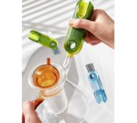 3PCS 3in1 Cup/Lid Cleaning Brush, Multifunctional Bottle Brush for Baby Bottles, Sport Water Bottle, Tumbler, Glass Vase, 3pc(3colors)