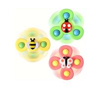 (3pcs) 3pcs Rotating Sensory Suction Cup Toys for Early Education and Bathtime Fun