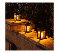 (3PCS) 3x Solar Powered LED Lantern Lights Waterproof Lamp Hanging Outdoor Garden Lawn