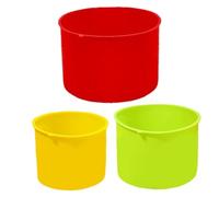 3PCS 4 5 6 Inch Round Non Stick Silicone Cake Molds, Cold/Heat Resistant Soft Baking Pans for Muffin, Cupcake, Cheese Cake, Bread, Microwave Safe