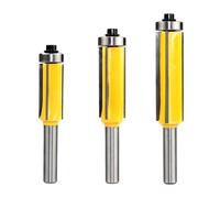 3Pcs 4 Flute Router Bit Set, Carbide Woodworking Router Bits, Accurate Smooth Trimming and Carving Tools with 1/4 and 1/2 Shank Options for Professional Woodworkers and DIY Enthusi