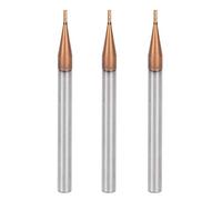 3Pcs 4 Flutes Milling Cutter, Tungsten Steel CNC End Mill, Micro - Carbide Woodworking Cutting Tool 1x50x4T with 4mm Shank for CNC Router and Precision Engraving