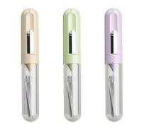 3Pcs 4 in 1 Needle Threader Seam Ripper, Multifunctional Needle Threader with Thimble Needle Case Threader Unraveller, Ideal for Home Mending, DIY Crafts, Knitting, Cross-Stitch and Embroidery
