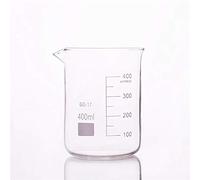 3pcs 400ml Glass Beaker in Low Form for Chemistry Laboratory sca-le Lab Measuring Thickened Education Office Supplies