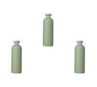 3pcs 400ml PE Liquid Storage Bottle for Shower Gel and Soap | Green Simple Design, Smooth Edges, Portable Use for Gym Showers, Travelling, Dorm Rooms, Bulk Refills