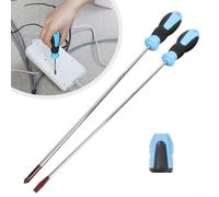 3pcs 400mm Extra Long Screwdriver Set with Magnetic Screw Holding Tips Slotted and Cross Heads for Precise Applications