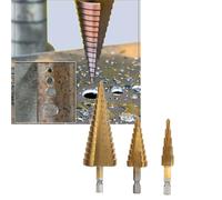 3pcs 4241 HSS Step Drill Bit Cone