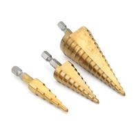 3pcs 4241 HSS Step Drill Bit Cone