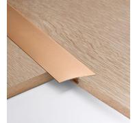 3pcs 4cm Aluminum T Molding Floor Transition Strip Metal Flat Divider Strip for Joining Floor Gaps Laminate Profile Flooring Edge Trim Cover Strips,0.9m Gold