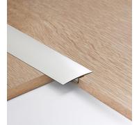 3pcs 4cm Aluminum T Molding Floor Transition Strip Metal Flat Divider Strip for Joining Floor Gaps Laminate Profile Flooring Edge Trim Cover Strips,0.9m Silver