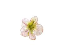 3PCS 4cm Candy Color Small Flower Hair Claw Gradient Color Acrylic Material Hair Clip Non-slip Shark Clip Ponytail Hairpin For Girls(Glitter-Green)