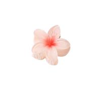 3PCS 4cm Candy Color Small Flower Hair Claw Gradient Color Acrylic Material Hair Clip Non-slip Shark Clip Ponytail Hairpin For Girls(Light red)