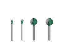 3pcs/4pcs 3mm Or 6mm Shank Ball Nose Round Carving Bit Router Bit For Wood Cove CNC Milling Cutter Radius Core Tungsten Carbide(6mm 4pcs normal)