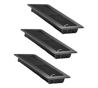 3PCS 4x10 Inch Aluminum Alloy Ventilation Covers Oxidation Proof Floor Registers for Telecommute Commercial HVAC Applications Aluminum Alloy HVAC Ventilation Grates