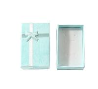 3pcs 5 * 8cm Jewelry Box Packaging Ring And Earrings Boxes Necklace Carrying Cases Dainty Gift For Festival for Birthday Jewellery(Blue)