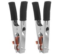 3pcs 500a Welding Ground Clamp Iron Copper Clip for Welder Machines | Rubber Insulated Grip, Conductive Tip, Quick Clip-on Setup, Accommodates Varied Cable Sizes, Suitable for Automotive