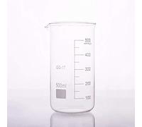 3pcs 500ml Glass Beaker in Tall Form for Chemistry Laboratory sca-le Lab Measuring Thickened Education Office Supplies