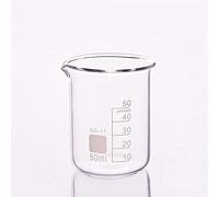 3pcs 50ml Glass Beaker in Low Form for Chemistry Laboratory sca-le Lab Measuring Thickened Education Office Supplies