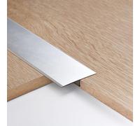 3pcs 5cm Aluminum T Molding Floor Transition Strip Metal Flat Divider Strip for Joining Floor Gaps Laminate Profile Flooring Edge Trim Cover Strips,0.9m Silver