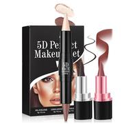 3Pcs 5D Makeup Set 2 In 1 Lip Liner And Lipstick Double Ended Cream Bronzer & Highlight Sticks Make Up Kits Contouring And Highlight Stick