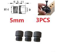 3PCS 5mm Drill Sleeve Bushing for M14 Dowelling Jig, Wood Drilling Guide Locator with High Carbon Steel Construction, Compatible with 3-in-1