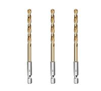 3PCS/5PCS/13PCS HSS High Speed Steel Titanium Coated Drill Bit 1/4 Hex Shank Hexagonal Handle Twist(3PCS 5.5mm)