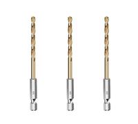 3PCS/5PCS/13PCS HSS High Speed Steel Titanium Coated Drill Bit 1/4 Hex Shank Hexagonal Handle Twist(3PCS 3.5mm)