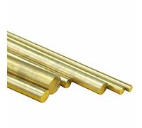 3PCS 6/8/10/12mm Diameter Solid H59 Brass Rod Lathe Bar Metal Model Making 300mm 500mm Long (6x500mm)