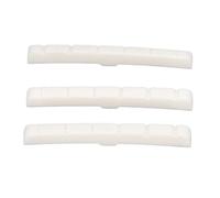 3Pcs 6 String Flat Bottom Slotted Bone Guitar Nut, Replacement for and ST Electric Guitars, Premium Tone and Enhanced Durability, Easy Installation, 43x3.3x4mm Size