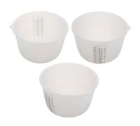 3pcs 600ml Silicone Measuring Cups for Epoxy Resin, Non-Stick | Crystal Resin DIY Crafts, Accurate Scale, Heat and Cold Resistance, White Mixing Set for Art Projects
