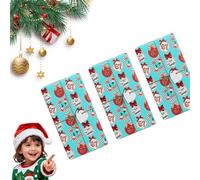 3Pcs 67 Gift Wrap, 67 Christmas Wrapping Paper, 67 Wrapping Paper Funny Wide Small Birthday Christma Rolls Santa Merry, Unique Six Seven Festive Wrapping Papers (B-50x90cm)