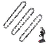 3PCS 6in Mini Chainsaw Chain Replacement Accessories,Replacement Chains for Cordless Electric Portable Mini Chainsaw,Chain Saw Blade, Chain Saw Chains for Pruning Shears Wood Cutting(37 Drive Links)