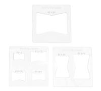 3Pcs 6x6 Inches Butterfly Key Inlay Template, Router and Decorative Templates for Woodworking, 7 - Size Transparent Inlay Guide with Etched Markings for Cracks Repair on Furniture